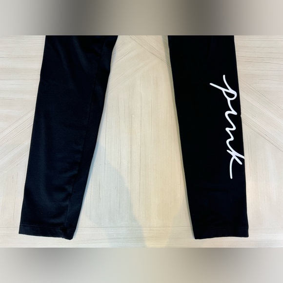 Victoria Secret - PINK COTTON HIGH-WAIST LEGGINGS - Black - Sz M - LIKE NEW!!! - Picture 4 of 12